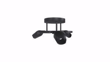 Lamba beyaz arkaplanda döngü içinde dönüyor