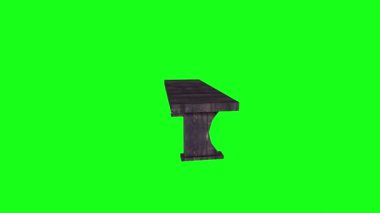 Siyah arka planda tahta tabela. 3d illüstrasyon