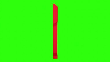 Yeşil arkaplanda 3 boyutlu çekiç görüntüsü izole edildi