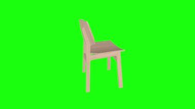 Sandalye. Sandalye mobilyası. Sandalye. 3 boyutlu görüntüleme. izole
