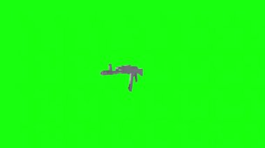 3 d rendering of a green screen with a black background