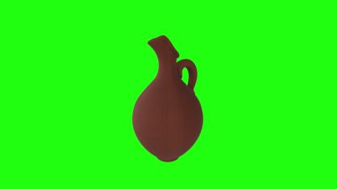 İzole edilmiş yeşil arkaplanın 3 boyutlu çizimi