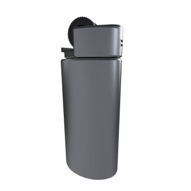 Klasik bir çakmağın mekanik bileşenlerini gösteren ayrıntılı bir 3D modeli.