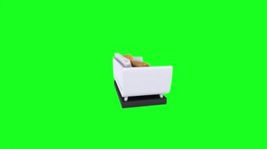 Beyaz arka planda modern televizyon. 3d oluşturma