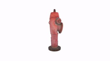 Beyaz arka planda paslı metal boru. izole