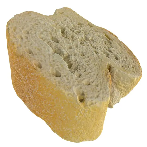 ekmek beyaz arkaplanda