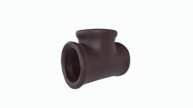 Kahverengi seramik vazonun eşsiz şekilli 3D tasarımı