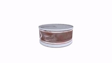 Beyaz bir yüzey üzerinde silindirik bir kabın gerçekçi 3D görüntülemesi