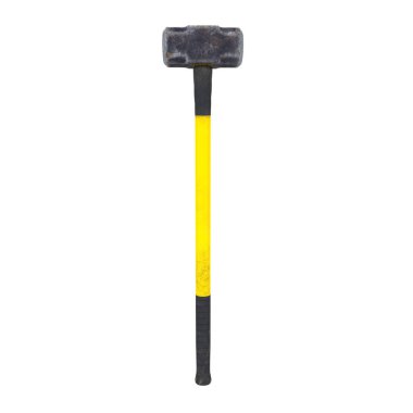 A robust rubber mallet designed for various construction tasks, featuring a yellow handle. clipart