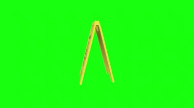 Açık yeşil arkaplanlı 3D uyarı işareti
