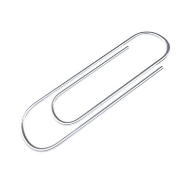 Kağıt parçalarını bir arada tutmak için tasarlanmış klasik gümüş ataç..