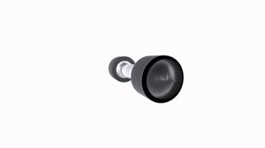 Beyaz arka plan üzerinde izole metal halter