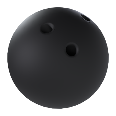 İzole siyah bowling topu