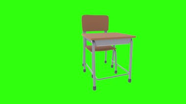 Modern ofis sandalyesi 3 boyutlu illüstrasyon