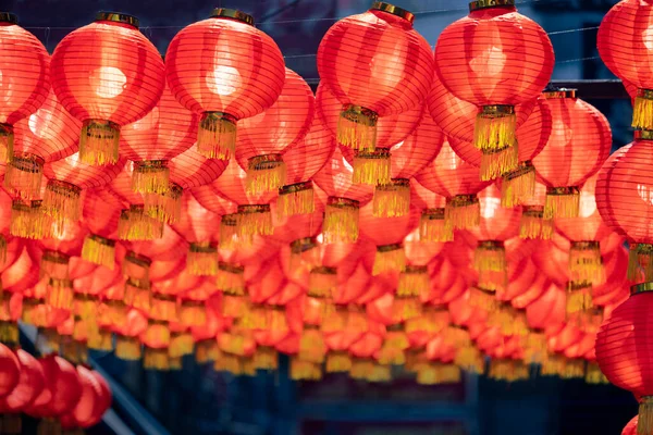 Lanterna Cinese Capodanno Nella Zona Chinatown — Foto Stock