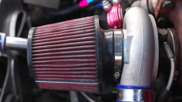 Air Filter Intake Pipe Turbocharger Car — Stock Video