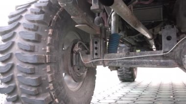 Arka eksen off-road 4WD kamyonet şaftlı.