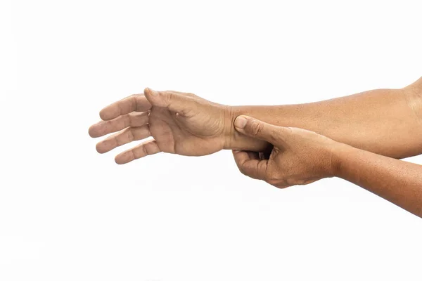 Quervain Pain Base Thumb Swelling Inflammation Tendon Thumb Wrist Hurt — Foto Stock
