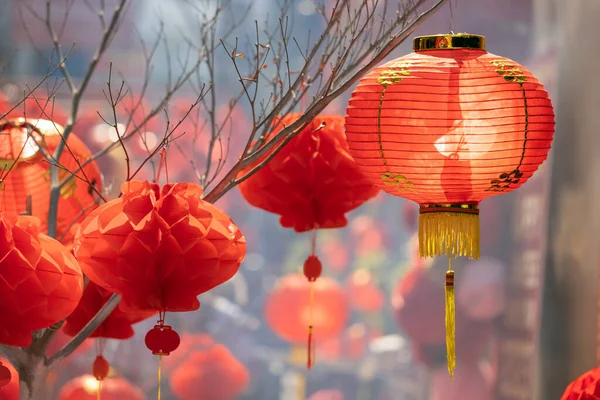 Chinese New Year Lanterns Old Town Area — Foto Stock