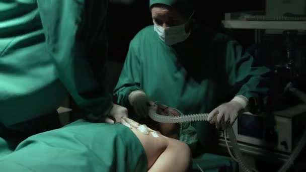 Cardiac Arrest Cardiopulmonary Resuscitation Operating Room — Wideo stockowe