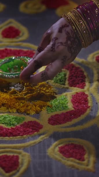 Clay Diya Lampy Zapalone Podczas Diwali Uroczystości Diwali Lub Deepavali — Wideo stockowe