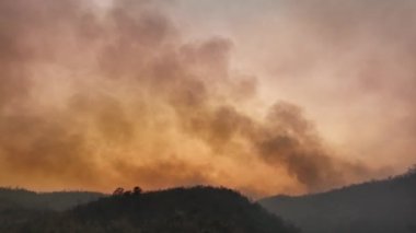 İklim değişikliği, orman yangınları iklim değişikliğine katkıda bulunan karbondioksit (CO2) emisyonları ve diğer sera gazları (GHG) salınımı.