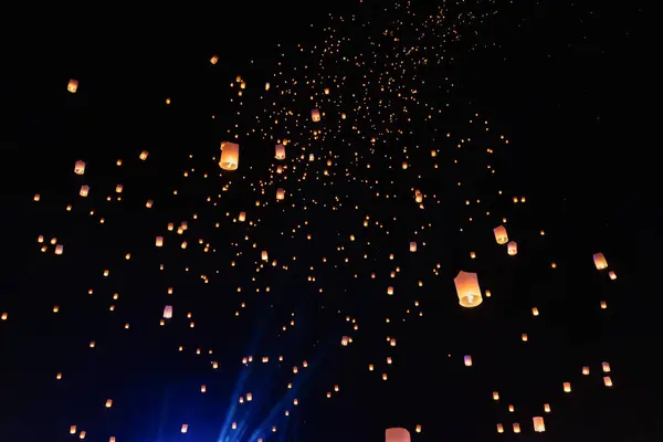 stock image Enchanting Sky Lanterns at Yi-Peng Festival, Chiang Mai Thailand.