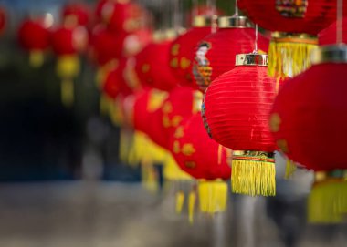 Çin Yeni Yıl Festivali 'nde fenerler.