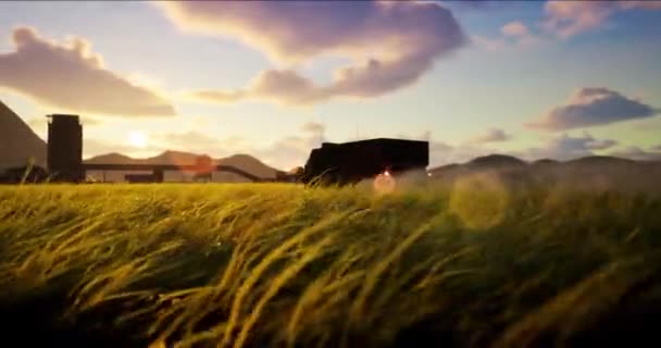 Mlrs M270 Maden Atık Yığınlarının Arka Planında Başlangıç Pozisyonu Için — Stok video