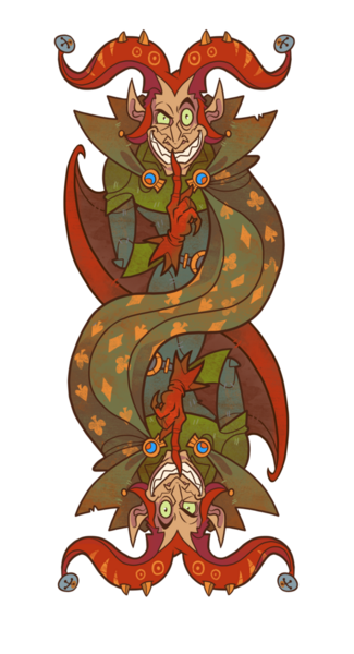 Çizgi film tarzında kart joker / soytarı adamlar