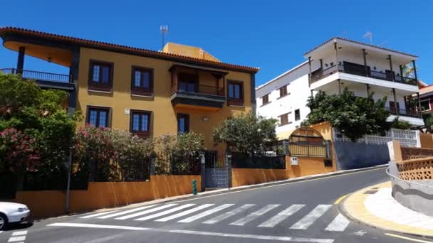 Crossroad Candelaria Hot Sunny Day Tenerife Spanyolország — Stock videók