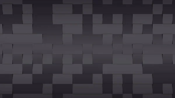 Rendering Wallpaper Abstract Background Randomly Positioned Black Cubes Sharp Edges — Stock Photo, Image