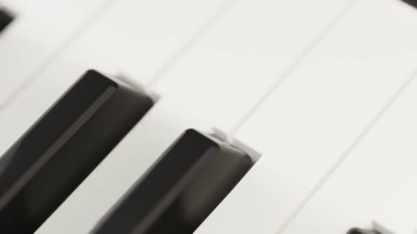 ピアノキーボードのクローズアップUターンアークショット クラシック音楽 音楽教育 コンサートショー 歌や音楽演劇オーケストラのパフォーマンスの背景 — ストック動画