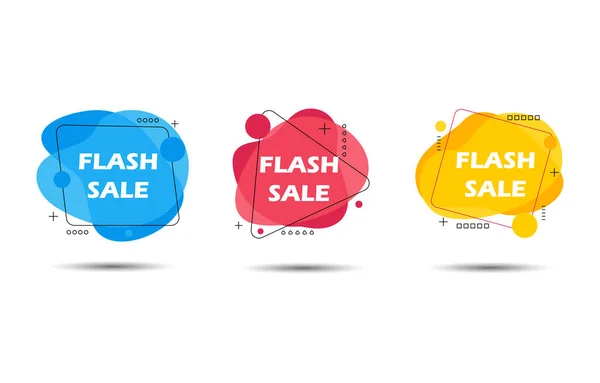 Set Étiquettes Vente Flash — Image vectorielle