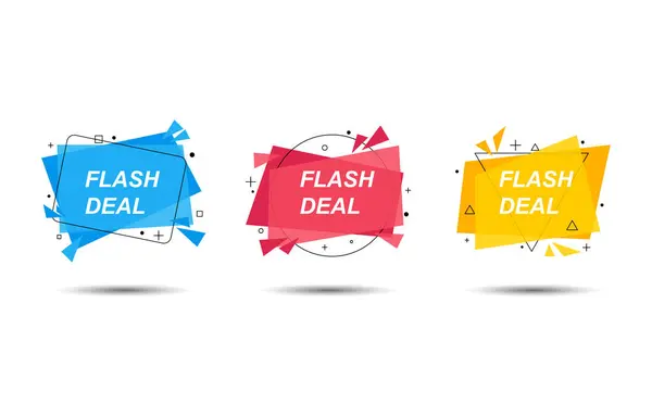 Conjunto Etiquetas Flash Sale — Vetor de Stock