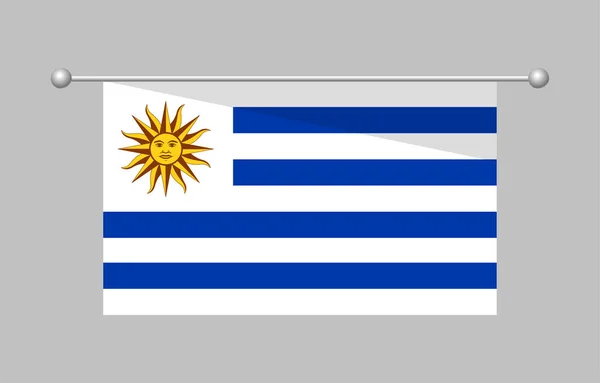 Vetor Uruguai Bandeira Fundo — Vetor de Stock