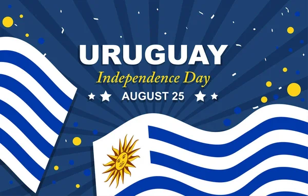 Uruguay Självständighetsdagen Bakgrund — Stock vektor