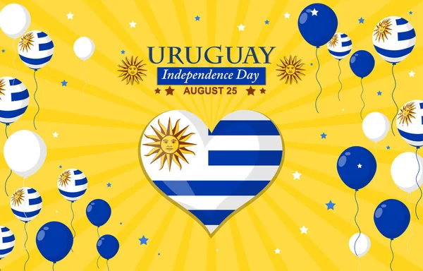 Ιστορικό Της Ημέρας Ανεξαρτησίας Της Ουρουγουάης — Διανυσματικό Αρχείο