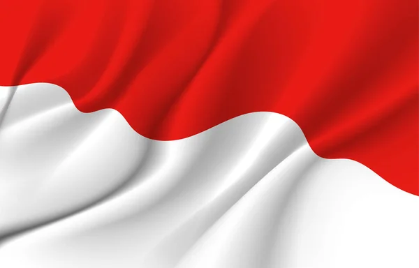 Diseño Bandera Indonesia Con Concepto Malla Gradiente — Vector de stock