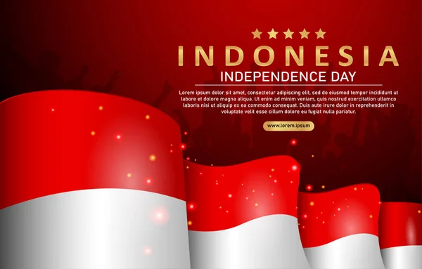 День Независимости Индонезии — стоковый вектор