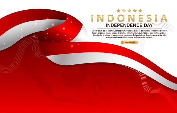 Indonésia Dia Independência Fundo —  Vetores de Stock