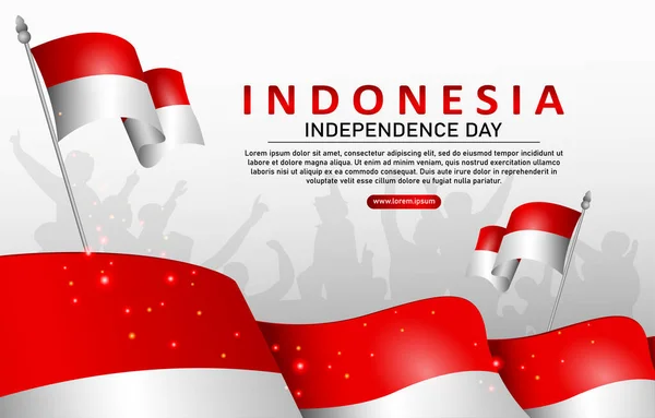 Indonésia Dia Independência Fundo —  Vetores de Stock