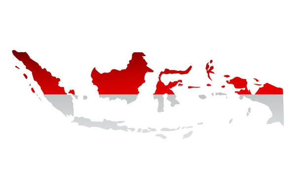 Vetor Indonésia Mapa Fundo — Vetor de Stock