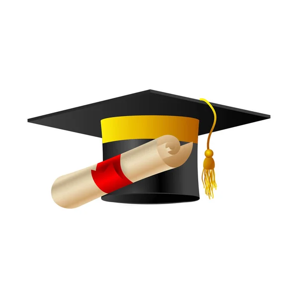 Graduation Cap Gradient Color — Stock Vector