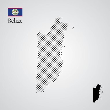 Harita siluet yarım ton biçimini Belize et