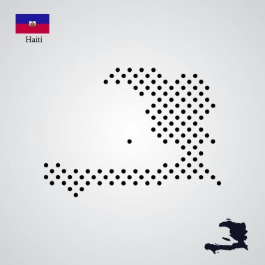 Haiti haritası yarım ton biçimi