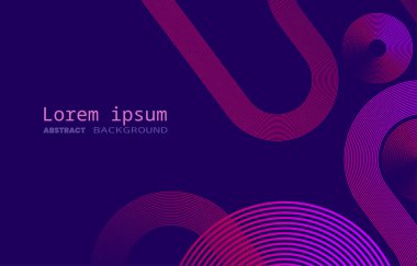 Çember çizgileri olan soyut renk yatay afiş arkaplanı