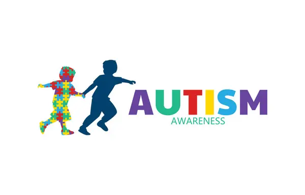 Autizmus Tudatosság Játék Gyerekek Koncepció Stock Illusztrációk