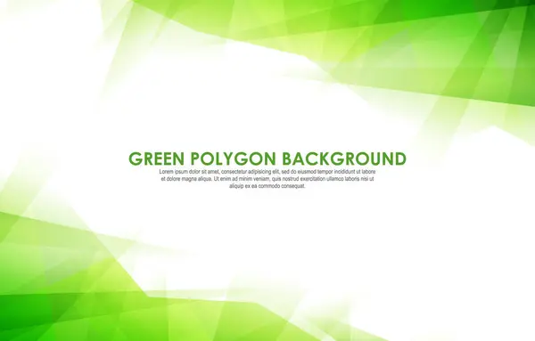 Grön Och Vit Polygon Bakgrund Med Lutning Färg Stockvektor