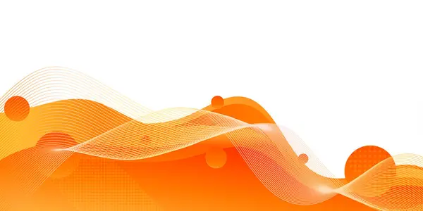グラデーションコンセプトの波の白とオレンジの背景 ストックイラスト